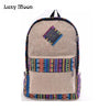 New female women ethnic brief canvas backpack preppy style school Lady girl student school Travel laptop bag mochila bolsas - besttravelaccessories