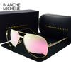 2018 High Quality Pilot Sunglasses Women Polarized UV400 Sunglass Mirror Sun Glasses Brand Designer Pink Lens With Original Box - besttravelaccessories