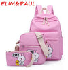 ELIM&PAUL Canvas Backpack Women School Bag For Teenagers Girls Preppy Style Composite Bags Travel High Quality Female Backpacks - besttravelaccessories