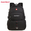 2018 Aspensport Fashion School Backpack Men's 15.6 Inch Laptop Backpacks High Quality College Bag Large Capacity Black Bags - besttravelaccessories