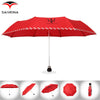 Saiveina Three-folding Car Brand Umbrellas Luxury Rain Umbrella Men Women Gift Maserati Black Red - besttravelaccessories